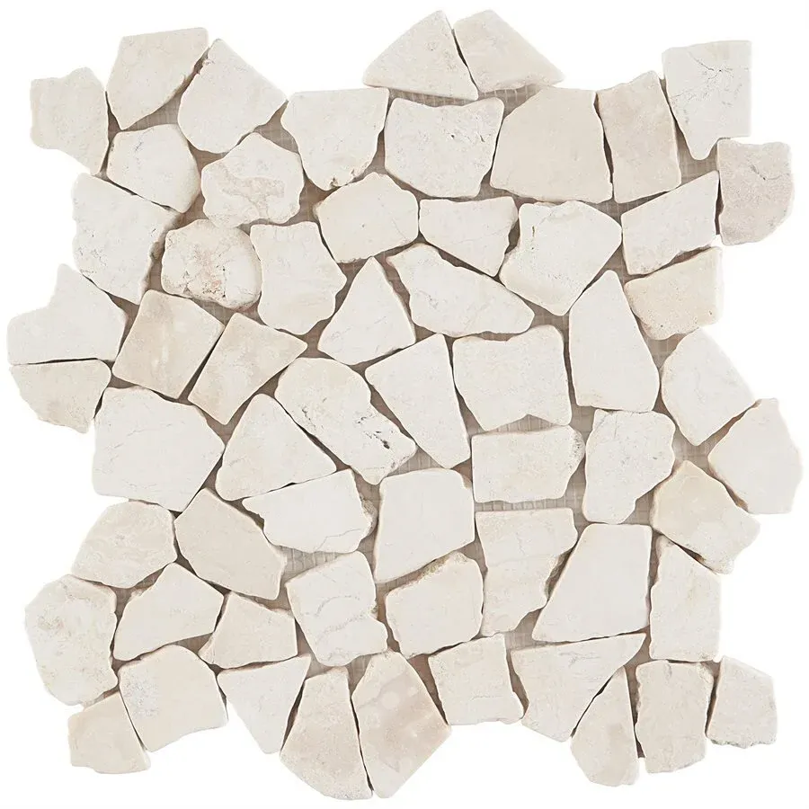 Pebblestone Tumbled Tile - 11.81" x 11.81" / Black Lava - 3