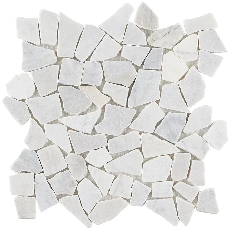 Pebblestone Tumbled Tile - 11.81" x 11.81" / Black Lava - 4