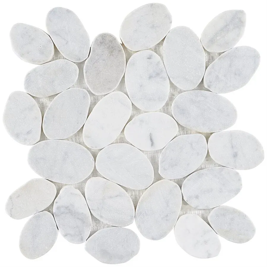 Pebblestone XL Round Tile - 11.81" x 11.81" / Carrara