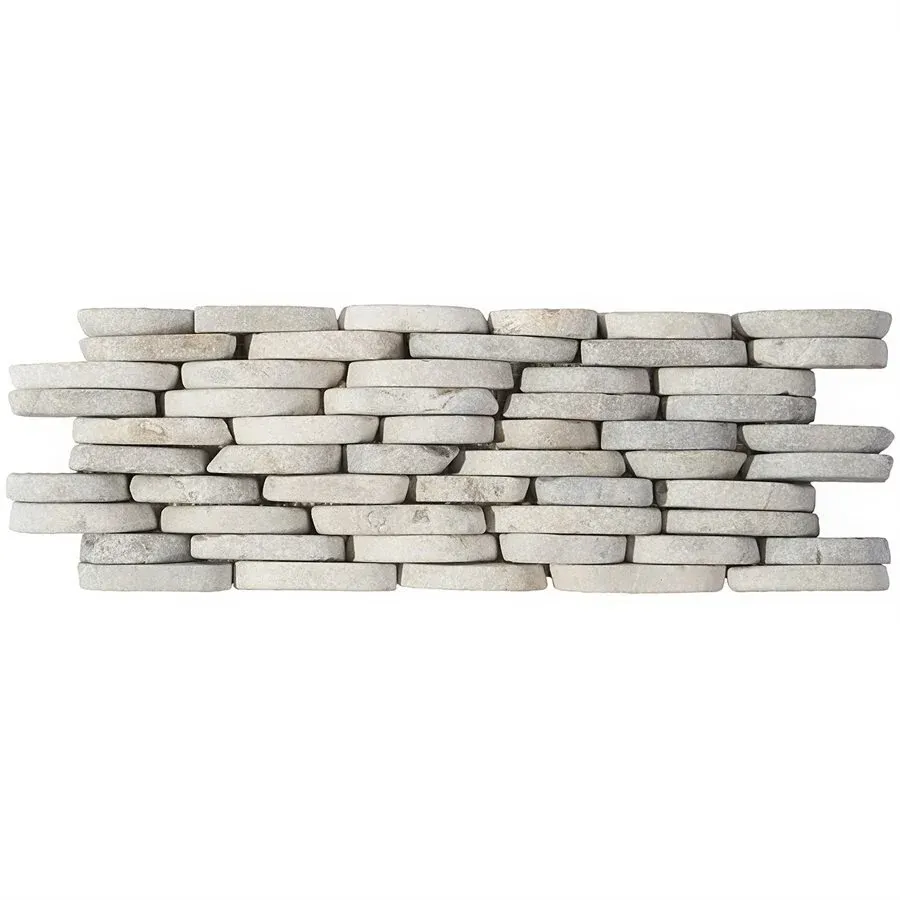 Pebblestone Stacked Sliced Tile - 4" x 10.75" / Alor Black - 3