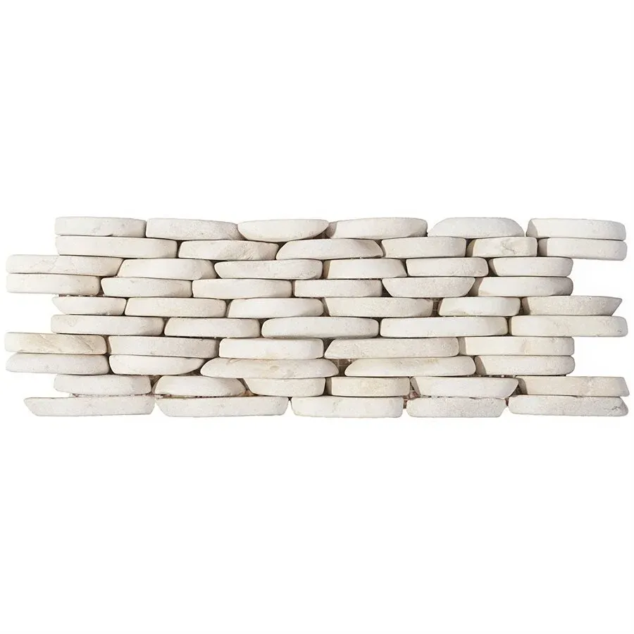 Pebblestone Stacked Sliced Tile - 4" x 10.75" / Alor Black - 4