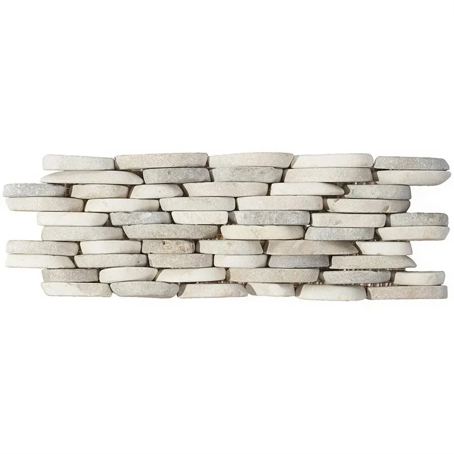 Pebblestone Stacked Sliced Tile - 4" x 10.75" / Alor Black - 5