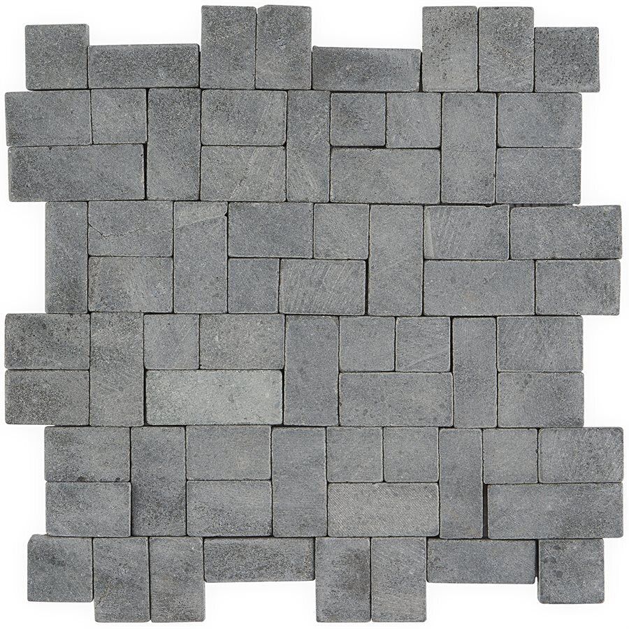 Pebblestone New Antique Tile - 11.81" x 11.81" / Black Lava