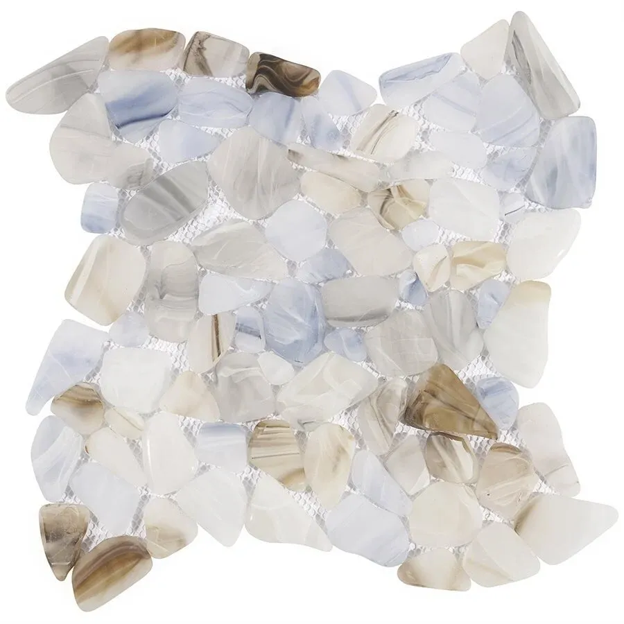 OasisGlass Pebble Tile - 11.81" x 11.81" / Blue