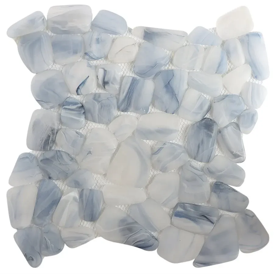 OasisGlass Pebble Tile - 11.81" x 11.81" / Blue - 3
