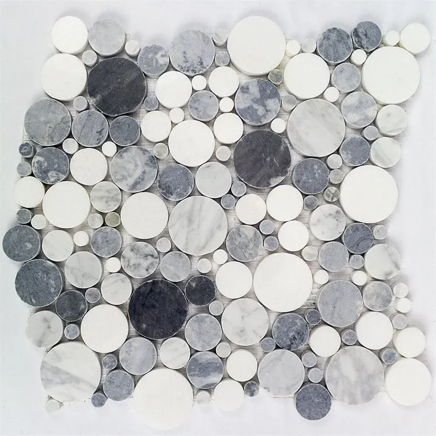 Motion Circle Tile - 12" x 12" / Asian Statuary - 2