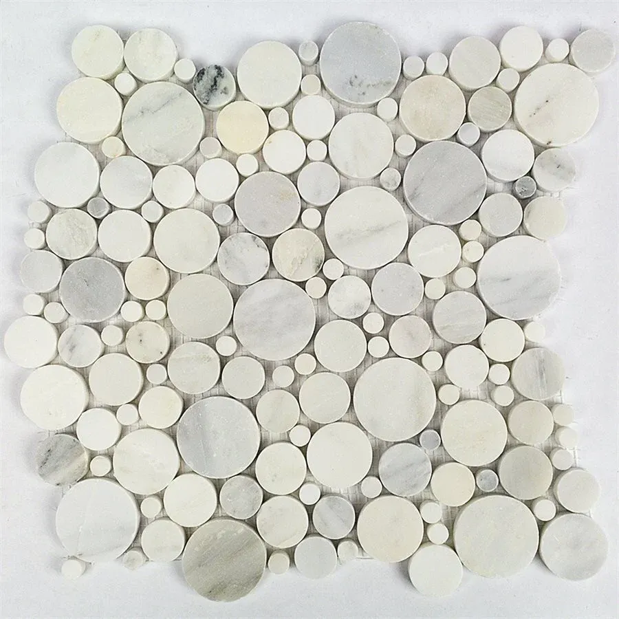 Motion Circle Tile - 12" x 12" / Asian Statuary