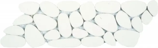 Reconstituted Pebble Sliced Interlocking Mosaic Tile - 4" x 12" / Black - 2