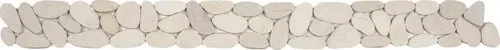 Pebble XL Sliced Matte Interlocking Border - 4" x 12" / Beige - 2