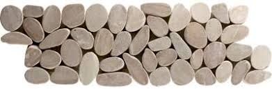 Pebble XL Sliced Matte Interlocking Border - 4" x 12" / Beige