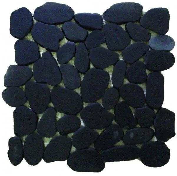 Pebble XL Sliced Interlocking - 12" x 12" / Black