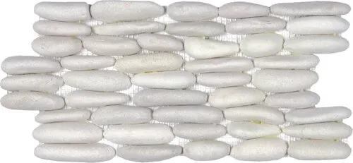 Pebble Stacked Matte Interlocking - 6" x 12" / Black - 2