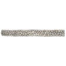 Pebble Speckled Rectified Matte Interlocking Border - 4" x 12" / Grey
