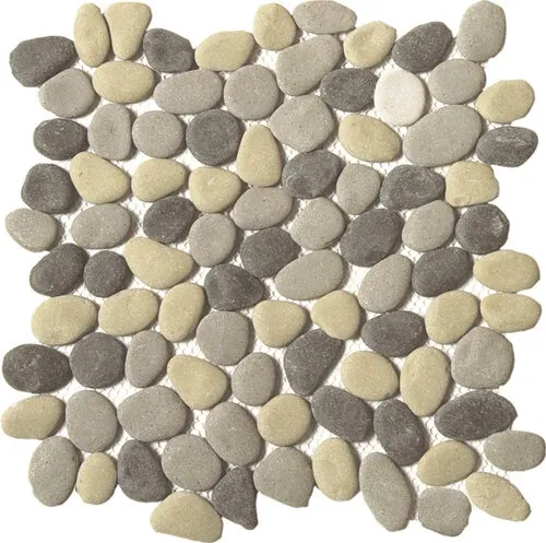 Pebble Reconstituted Interlocking - 12" x 12" / Mix Grey